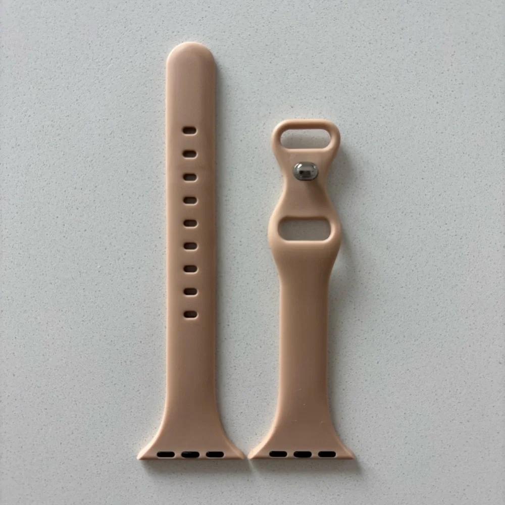 38/40/41 MM beige tan Apple Watch silicone band
